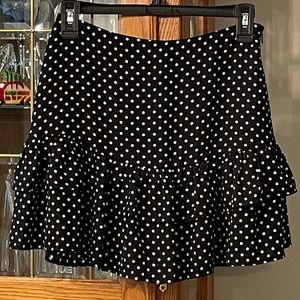 Forever 21 Black & White Polka Dot Skirt - Size Small